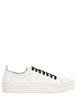 ANN DEMEULEMEESTER - SUEDE SNEAKERS - WHITE/BLACK