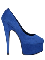 GIUSEPPE ZANOTTI - 170MM SUEDE PUMPS - ROYAL BLUE