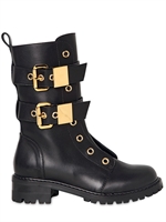 GIUSEPPE ZANOTTI - 35MM CALFSKIN COMBAT BOOTS - BLACK