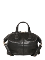 GIVENCHY - MINI NIGHTINGALE ZANZI LEATHER BAG - BLACK