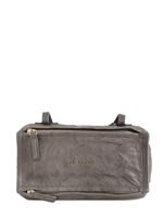 GIVENCHY - MINI PANDORA WASHED LEATHER SHOULDER BAG - ANTHRACITE