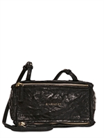 GIVENCHY - MINI PANDORA WASHED LEATHER SHOULDER BAG - BLACK