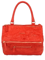 GIVENCHY - MEDIUM PANDORA WASHED LEATHER BAG - RED