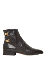 CHLOE' - 20MM CALFSKIN ANKLE BOOTS - BLACK