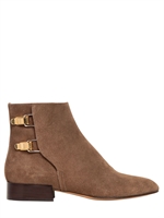 CHLOE' - 30MM SUEDE ANKLE BOOTS - TAUPE