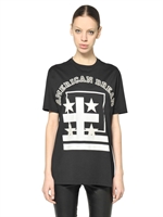 GIVENCHY - PRINTED COTTON JERSEY T-SHIRT - BLACK