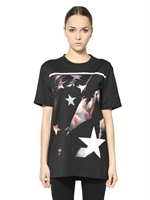 GIVENCHY - PRINTED COTTON JERSEY T-SHIRT - BLACK