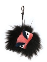 FENDI - CHARM IN PELLICCIA DI VISONE E VOLPE - MULTICOLORE
