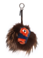 FENDI - CHARM IN PELLICCIA DI VISONE E VOLPE - MULTICOLORE