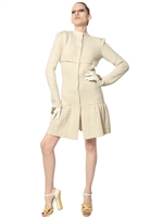 ALEXANDER MCQUEEN - ARAN WOOL CASHMERE JACQUARD KNIT COAT - IVORY