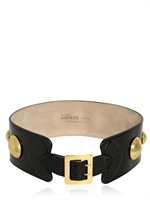 ALEXANDER MCQUEEN - 70MM HOHER TAILLENGÜRTEL AUS LEDER MIT SCHNALLE - SCHWARZ