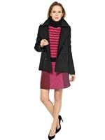 PROENZA SCHOULER - WOOL BLEND PEA COAT - BLACK