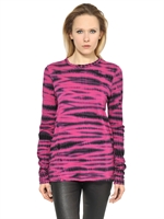 PROENZA SCHOULER - TOP IN JERSEY DI COTONE - ROSA/NERO
