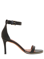 GIVENCHY - 80MM CALFSKIN ANKLE STRAP SANDALS - BLACK