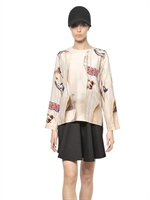 STELLA MCCARTNEY - PRINTED WASHED SILK TWILL TOP - MULTICOLORE