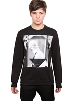 GIVENCHY - FELPA IN COTONE STAMPA GOMMATA - NERO