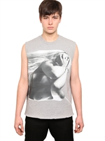 GIVENCHY - FELPA SENZA MANICHE IN COTONE - GRIGIO