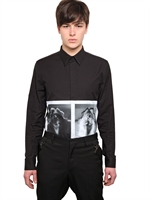 GIVENCHY - DOUBLE SKULL WOMAN COTTON POPLIN SHIRT - BLACK
