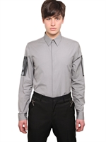 GIVENCHY - SCULPTURE SIDE PATCHES COTTON POPLIN - GREY