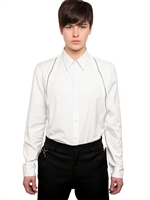 GIVENCHY - ZIPPED COTTON POPLIN SHIRT - WHITE
