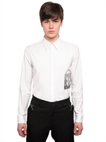 GIVENCHY - ORCHID PRINT COTTON POPLIN SHIRT - WHITE