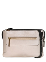 LANVIN - LE JOUR TWO TONE GRAINED LEATHER BAG - BEIGE/BLACK