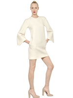 VALENTINO - KLEID AUS WOLL/SEIDENDRILLICH - ELFENBEIN
