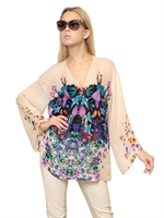 ROBERTO CAVALLI - PRINTED SILK CHIFFON SHIRT - MULTI