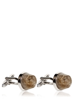 LANVIN - QUARTZ CUFFLINKS - RODIUM