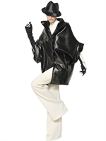 MAURIZIO PECORARO - CRACKED VINYL WOOL CLOTH COAT - BLACK