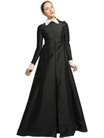 VALENTINO - LANGES KLEID AUS BAUMWOLL/SEIDENMIKADO - SCHWARZ