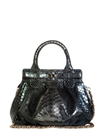ZAGLIANI - XS PUFFY LAMINATED PYTHON SHOULDER BAG - MULTI