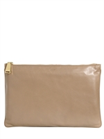 JIL SANDER - NAPPA LEATHER FINE ENVELOPE CLUTCH - SAND