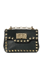 VALENTINO - ROCKSTUD NAPPA LEATHER BAG - BLACK