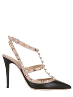 VALENTINO - 100MM ROCKSTUD CALFSKIN PUMPS - BLACK