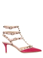 VALENTINO - 65MM ROCKSTUD PATENT LEATHER PUMPS - CYCLAMINE