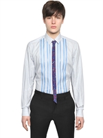 LANVIN - STRIPED COTTON SHIRT - LIGHT BLUE