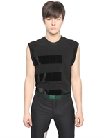 LANVIN - SLEEVELESS FLEECE SWEATSHIRT - BLACK