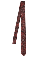 LANVIN - 4CM PRINTED SILK TIE - BORDEAUX