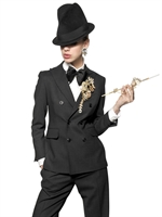 DSQUARED - STRETCH WOOL JERSEY JACKET - BLACK