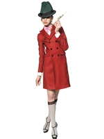 DSQUARED - STRETCH WOOL SILK COAT - RED