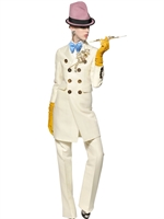 DSQUARED - STRETCH WOOL SILK COAT - WHITE