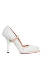 NINA RICCI - 100MM CALF ELASTIC - WHITE