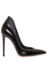 GIANVITO ROSSI - 110MM PATENT LEATHER & SATIN PUMPS - BLACK