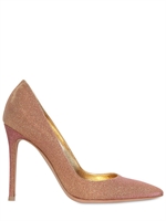 GIANVITO ROSSI - 100MM LUREX PUMPS - LIGHT ROSE