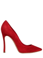 CASADEI - 100MM POINTED SUEDE PUMPS - RED