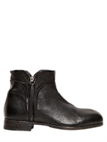 BB BRUNO BORDESE WASHED - 20MM CALFSKIN ANKLE BOOTS - BLACK