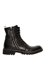 BB BRUNO BORDESE WASHED - STIEFELETTEN AUS KALBSLEDER - SCHWARZ