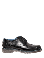 PHILIPPE MODEL - BROGUED LEATHER DERBY LACE-UP SHOES - BLACK