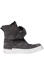 CINZIA ARAIA - NUBUCK HIGH TOP SNEAKERS - GREY